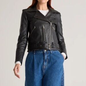 Quince 100% Leather Motorcycle Jacket